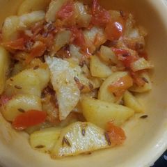 A picture of Jeera Aloo.