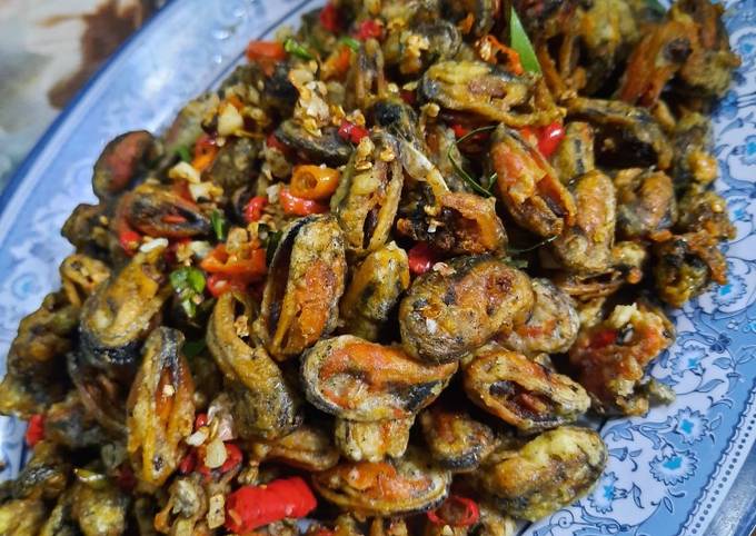 Bagaimana cara buat Kerang ijo cabe garam yang gurih