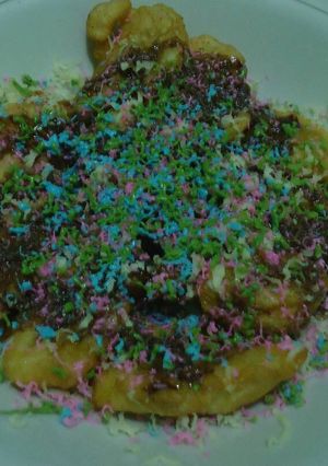 Foto resep Pisang coklat keju warna-warni