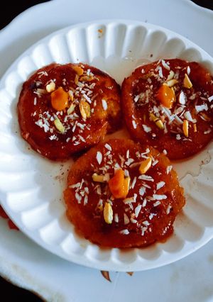 A picture of Super soft delicious mango Malpua.