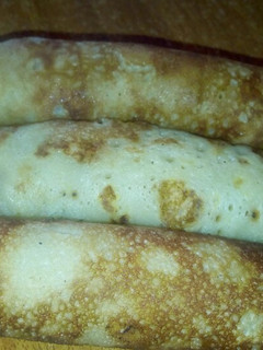 A picture of Banana pancakes,.