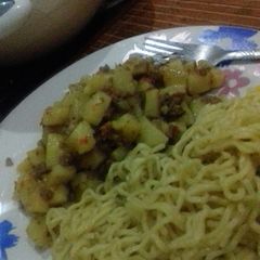 A picture of Sultan chips with indomie.