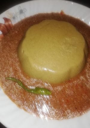 صورة لوصفة عصيدة دخن وملاح ويكه