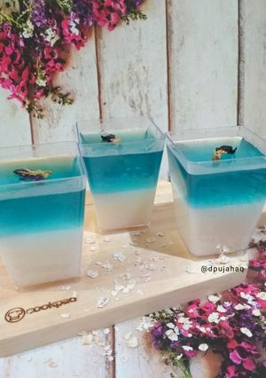 Foto resep Puding bunga telang