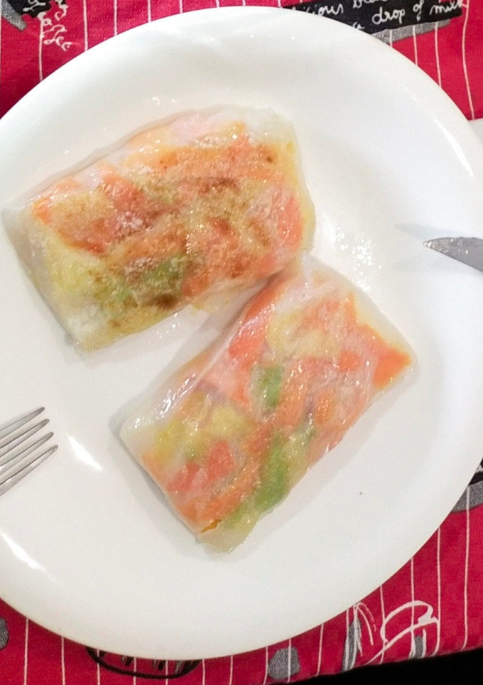 Una foto de Rollito de arroz con verduras