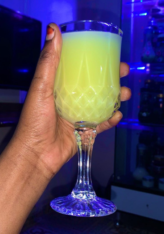 A picture of Cucumber and ginger juice.