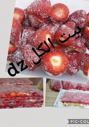 صورة لوصفة طريقه الاحتفاظ بفراولة 🍓🍓🍓🍓 في فريزر