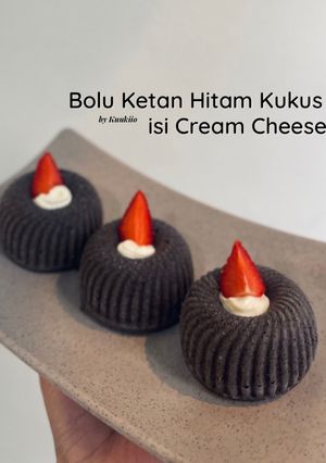 Foto resep [Eps. 63] Bolu Ketan Hitam Kukus isi Cream Cheese 🥮🧀