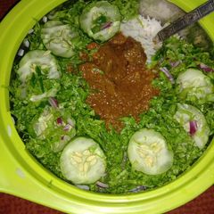 A picture of Shinkafa da miya.