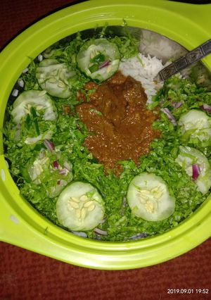 A picture of Shinkafa da miya.