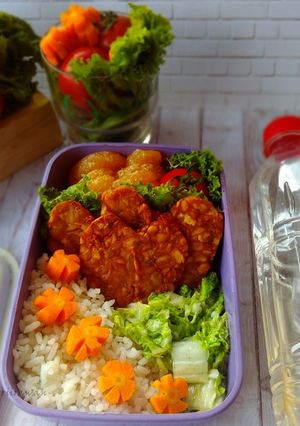 Foto resep Bekal Anak, Sayur dan Tempe, Unik, enak sederhana