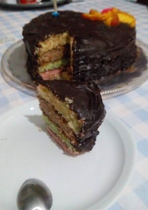 صورة لوصفة كيكة الطبقات