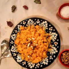 A picture of Anday ka halwa.