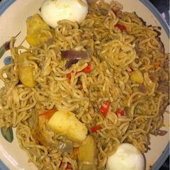 A picture of Indomie irish potatoes.