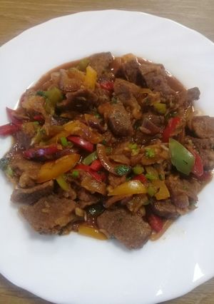 A picture of Wet fry Beef...No cooking oil... #AuthorMarathon.