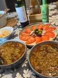 Arroz meloso de alcachofa y zanahoria morada con ensalada de tomate del Perelló #CocinaDeMercado