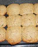 Muffins de bananas y frutos secos