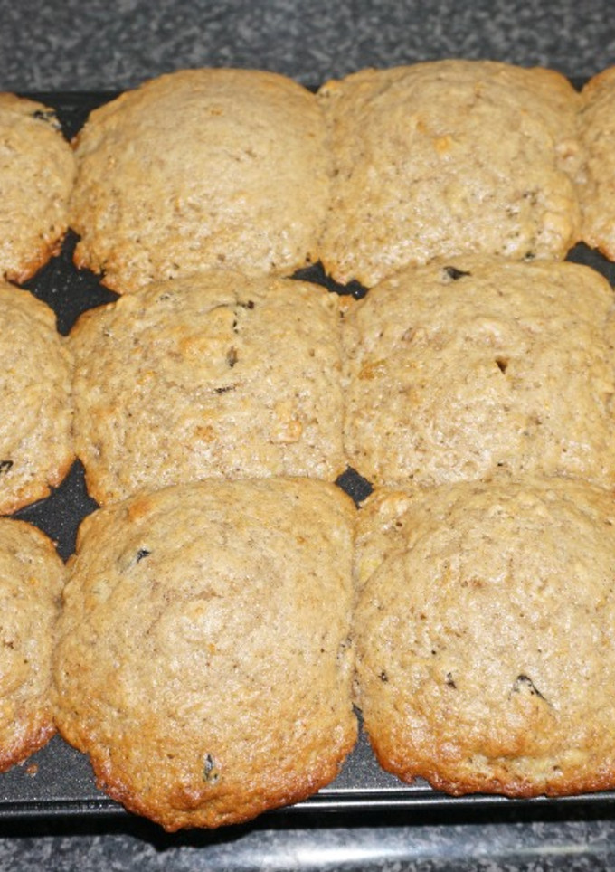 Una foto de Muffins de bananas y frutos secos