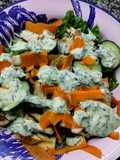 Ensalada de pollo con aderezo de yogurt 🥗