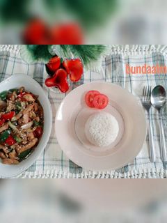 Foto resep Nasi Ayam Lada Hitam