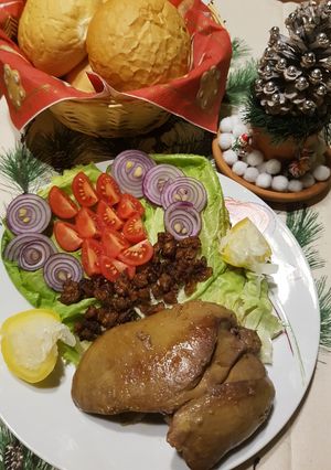 Sült libamáj recept fotója