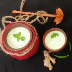 Mint Masala Chaas Buttermilk A picture of Mint Masala Chaas Buttermilk.