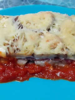 Una foto de Moussaka de jamón y queso