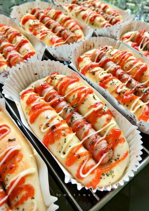 Foto resep 44. Roti Sosis (Sausage Bread) Lembut,Empuk (metode Tangzhong)