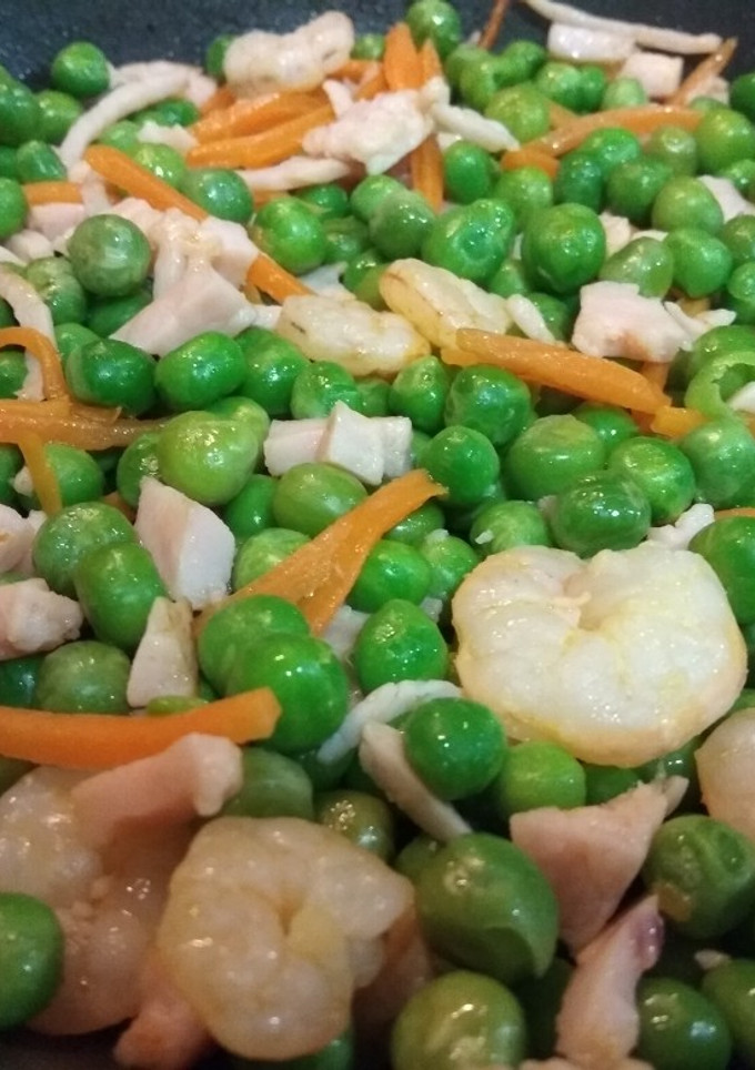 Una foto de Salteado de guisantes