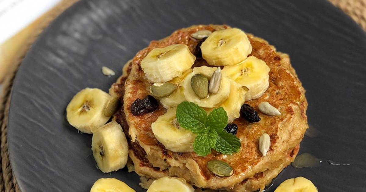 Resep Banana oat pancakes / pancake pisang oat (Menu GERD) oleh Rista Arletta Cookpad