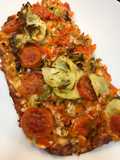 Pizza vegetal con base de coliflor en Airfryer Cosori