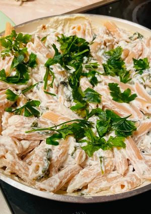 Ricottás-spenótos pennetészta recept fotója