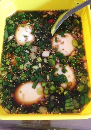 Hình của món Trứng ngâm tương.