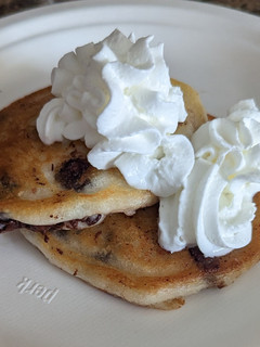 A picture of Dark Chocolate Chip Pancakes.