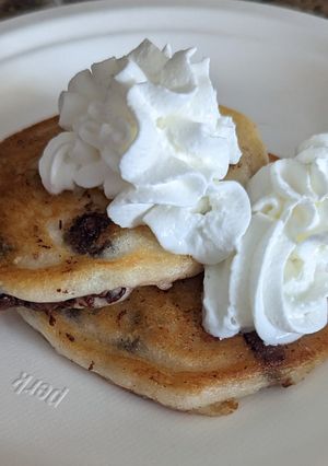A picture of Dark Chocolate Chip Pancakes.