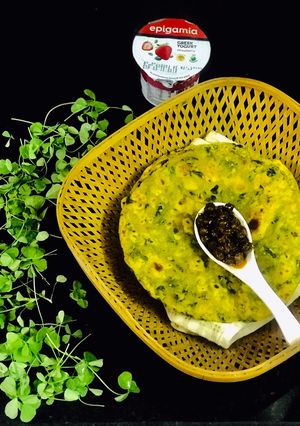 A picture of Methi Paratha (Fenugreek Paratha).