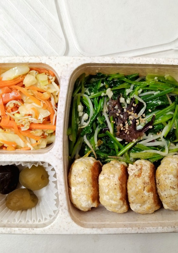 咖哩鯛魚漢堡排冷便當 的食譜成品照片