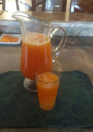 Una foto de Agua fresca de papaya