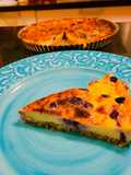 Cheesecake de arándanos con base de avena