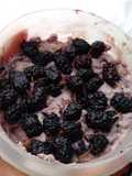 Avena trasnochada al limón con mora - Blended overnight oats