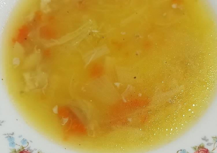 🐔Sopa de pollo, gallina y verduras 🥕🥬