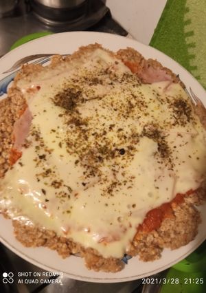 Una foto de Pizza de Avena al Sartén