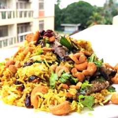 A picture of Nasi Briyani With Smoked Kieler Sprats.