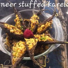 A picture of Paneer Stuffed Karela.