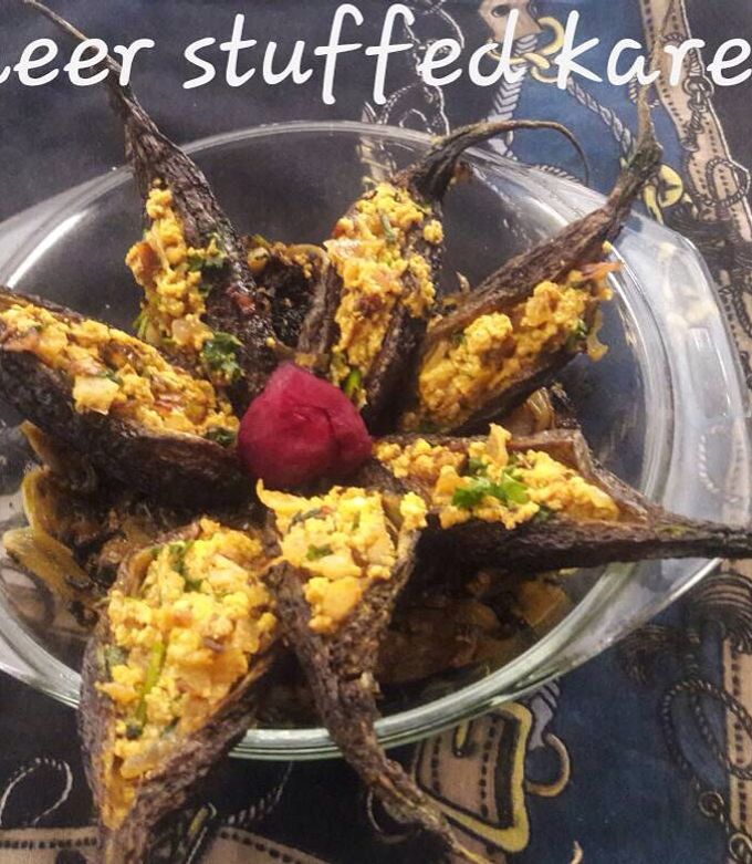 A picture of Paneer Stuffed Karela.
