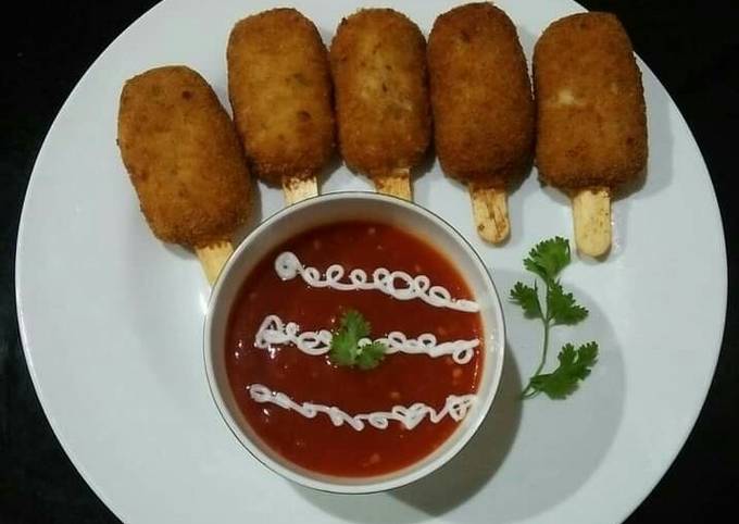 Crispy Chicken Popsicles