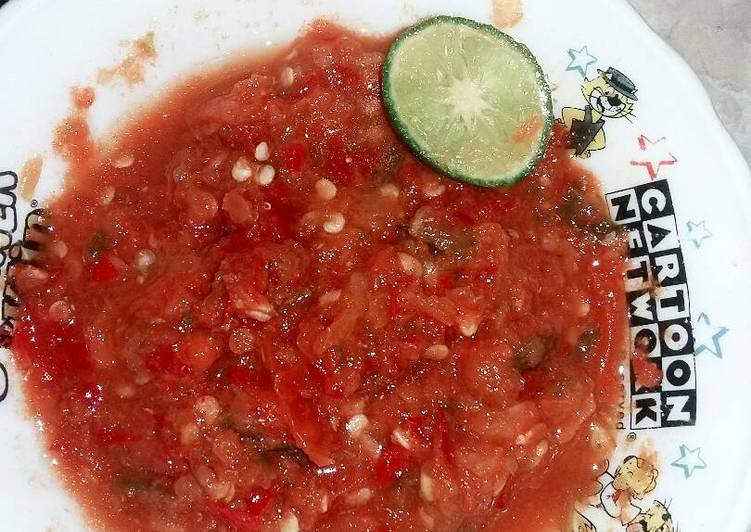 Resep: sambel tomat mentah yang Gurih