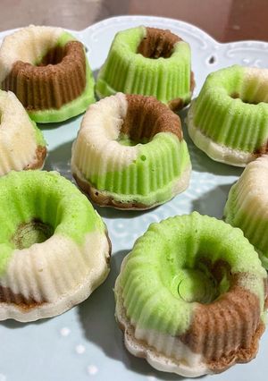 Foto resep Bolu kukus mini 3 rasa
