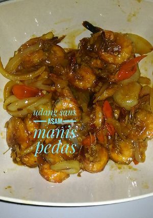 Foto resep Udang saus asam manis pedas...🍤🍤🍤