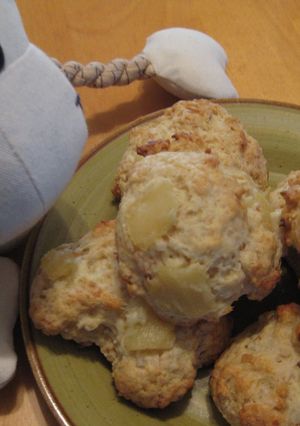 A picture of Pineapple & Coconut Hot Biscuit (Scone).